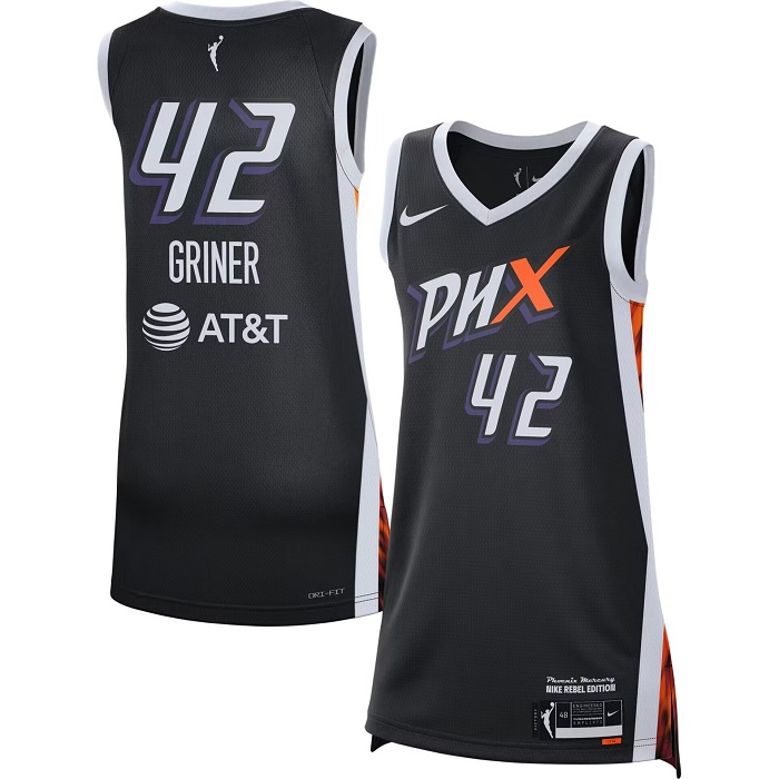 Women's Phoenix Mercury #42 Brittney Griner Black Stitched Jersey Women's Phoenix Mercury #42 Brittney Griner Black Stitched Jersey